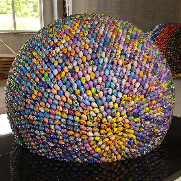 Sphere 2 on a black panel